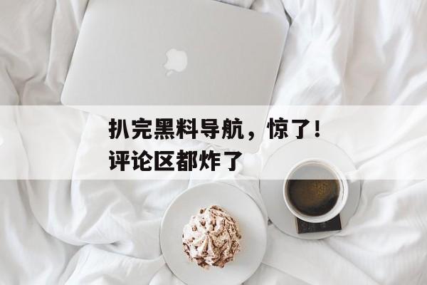 扒完黑料导航，惊了！评论区都炸了