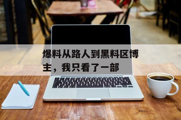 爆料从路人到黑料区博主，我只看了一部