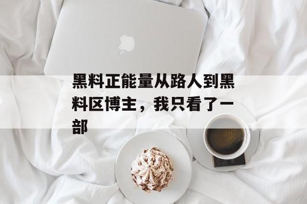 黑料正能量从路人到黑料区博主，我只看了一部